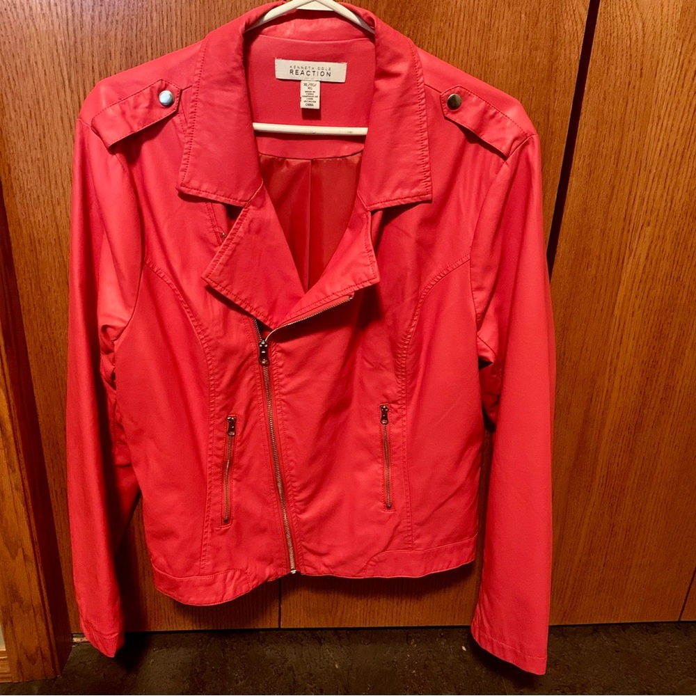 Women's Pink Kenneth Cole Reaction Moto Jacket